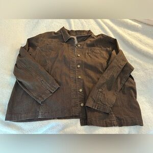 Brown Button-Up Barn Coat